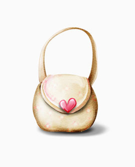 卡通爱心手提包包