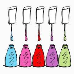 多种色彩的指甲油