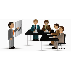 卡通商务团队人物