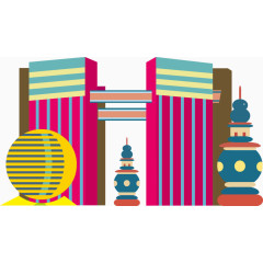 几何城市建筑