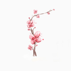 一只梅花PNG素材