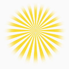 金黄色的光芒四射卡通手绘