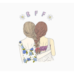 闺蜜插画