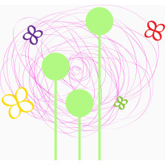 矢量手绘彩色装饰图案