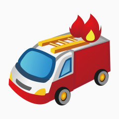 卡通消防车