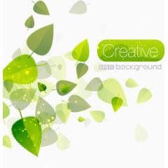 卡通清新精美绿叶