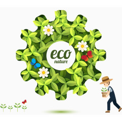 绿色环保扁平素材