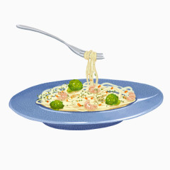 手绘美味意大利面