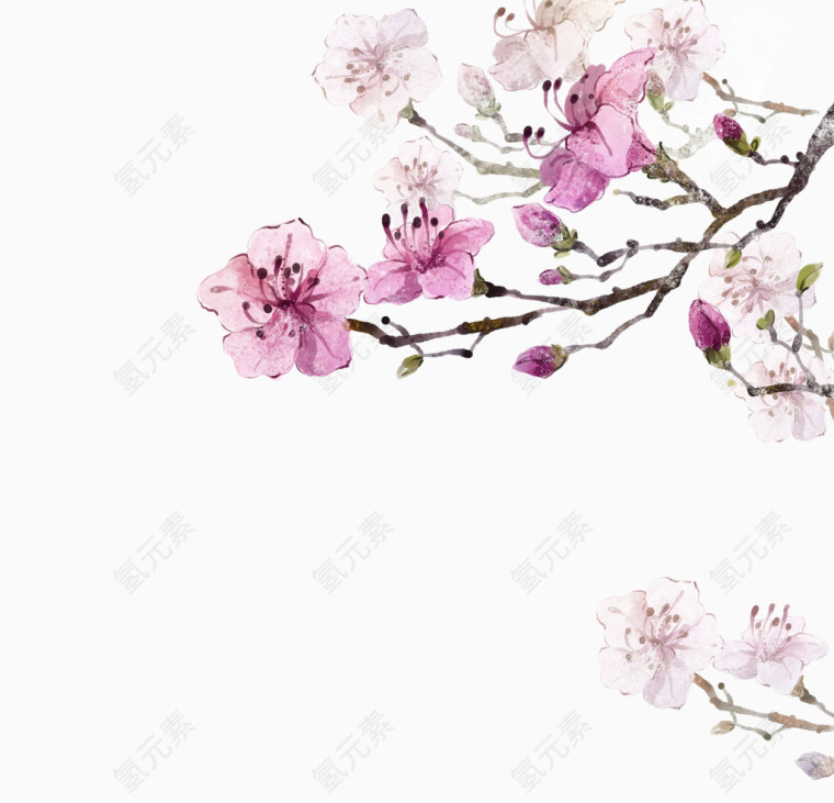 韩版手绘花朵