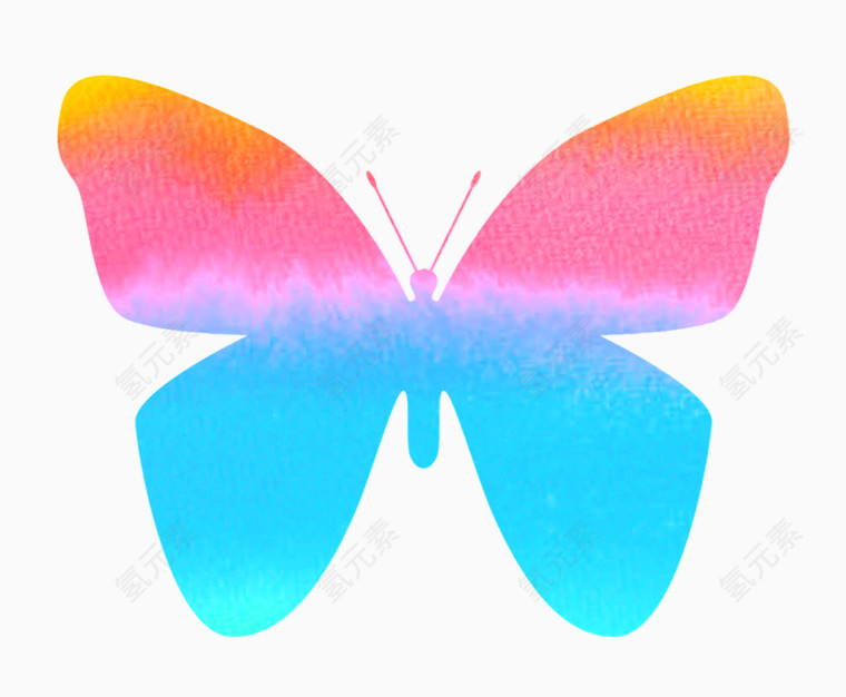 渐变色的蝴蝶