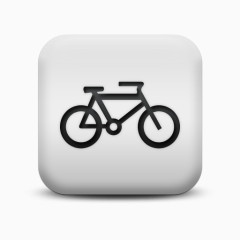 磨砂白广场图标运输旅行运输自行车交通出行图标