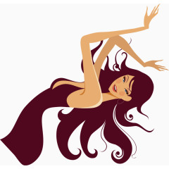 时尚女士卡通人物卡通手绘装饰元素