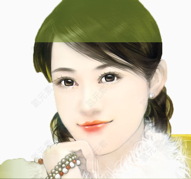 水彩水粉封面美女壁纸