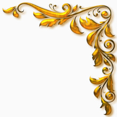 金色泛光泽边角装饰画