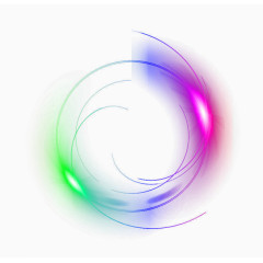 彩色环形光效素材