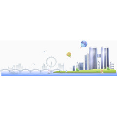 卡通城市建筑