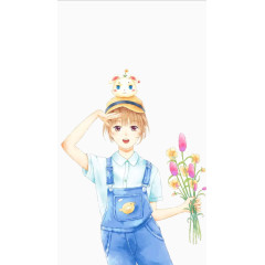 背带裤少女
