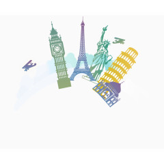 旅游地标建筑元素