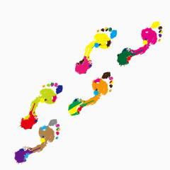 水彩 油画 手印 装饰图案