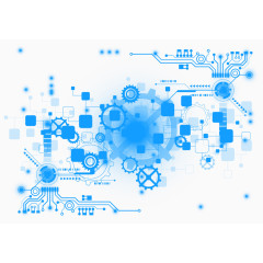 蓝色工业科技元素