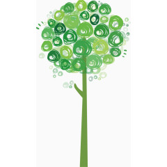 乱涂乱画的树木