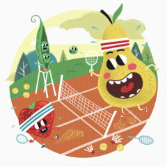 梨子草莓大网球