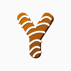 饼干英文字体字母Y