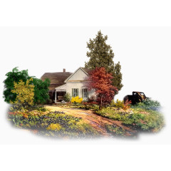 筑在野外的农家小屋