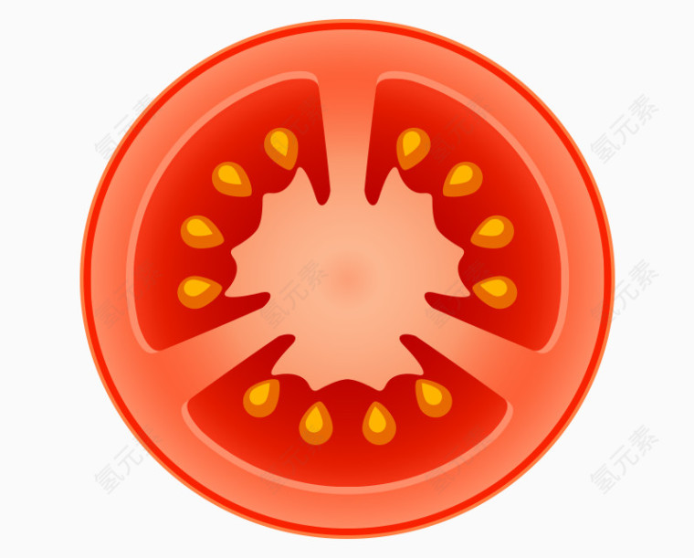 矢量美食西红柿