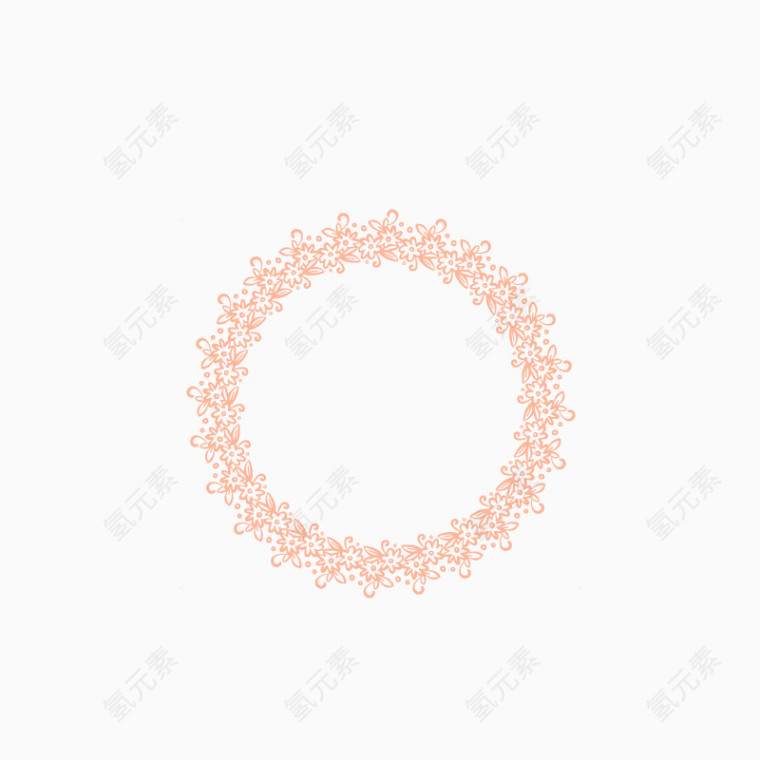 手绘花环 花纹