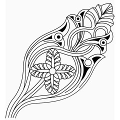 四叶草花边简笔画