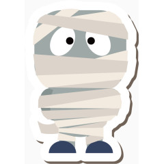 可爱版的木乃伊卡通手绘