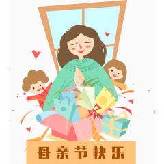 送妈妈母亲节礼物卡通手绘