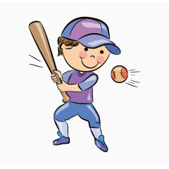 打棒球的男孩
