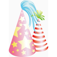 卡通粉色生日帽