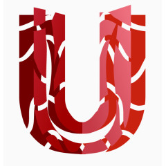 折叠镂空字母U
