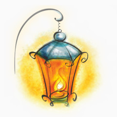 手持铁艺煤油灯