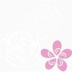 玫瑰花油画手绘装饰元素