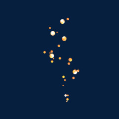 黄色简约气泡漂浮素材