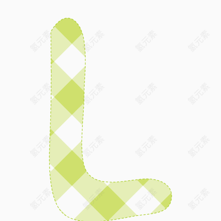 彩色布艺纽扣字母设计矢量图