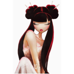 欧美人物素材手绘素材