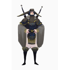 游戏人设雷锋帽双刀武士