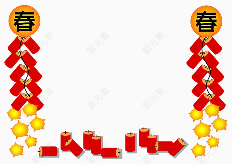 春节鞭炮热闹庆祝