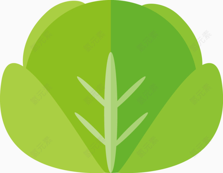 矢量PPT创意设计小白菜图标