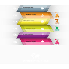 矢量彩色菱形图表