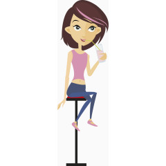 国外青春卡通扁平化人物