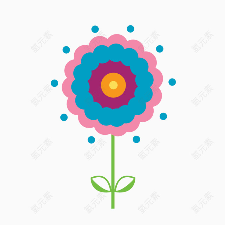卡通花