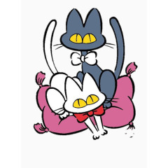 坐在沙发上的猫咪