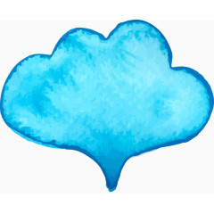 水彩语言气泡矢量素材