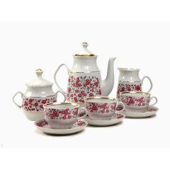 景德镇骨瓷茶具套餐高档礼品双层隔热大茶盘茶壶